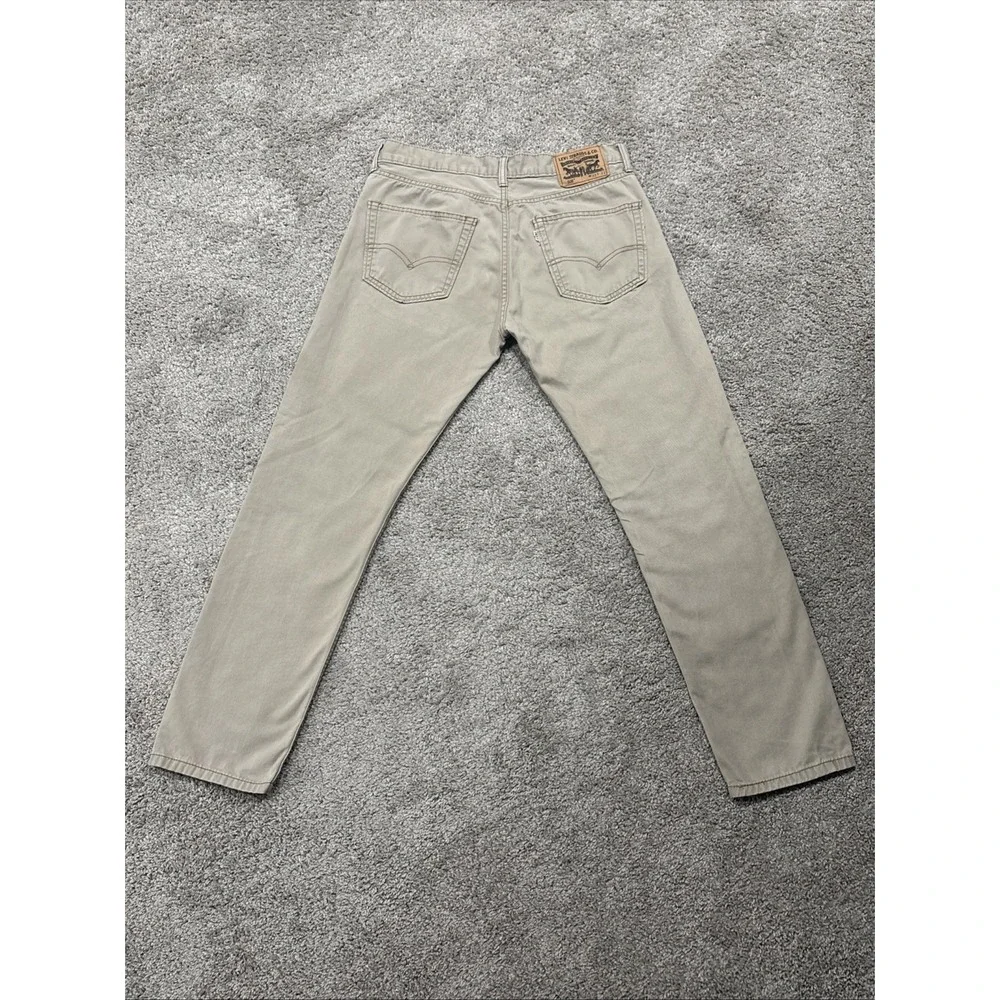 Levis 508‎ Jeans Mens 32x32 Tan Khaki 5-Pocket Relaxed White Tab Tapered Ankle